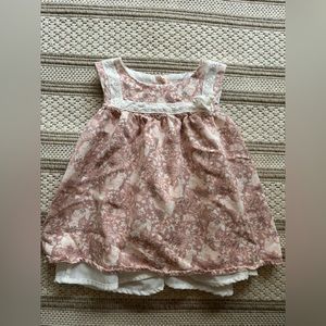 ❤️ Baby Girls 24M Pink Woodland Theme Sundress